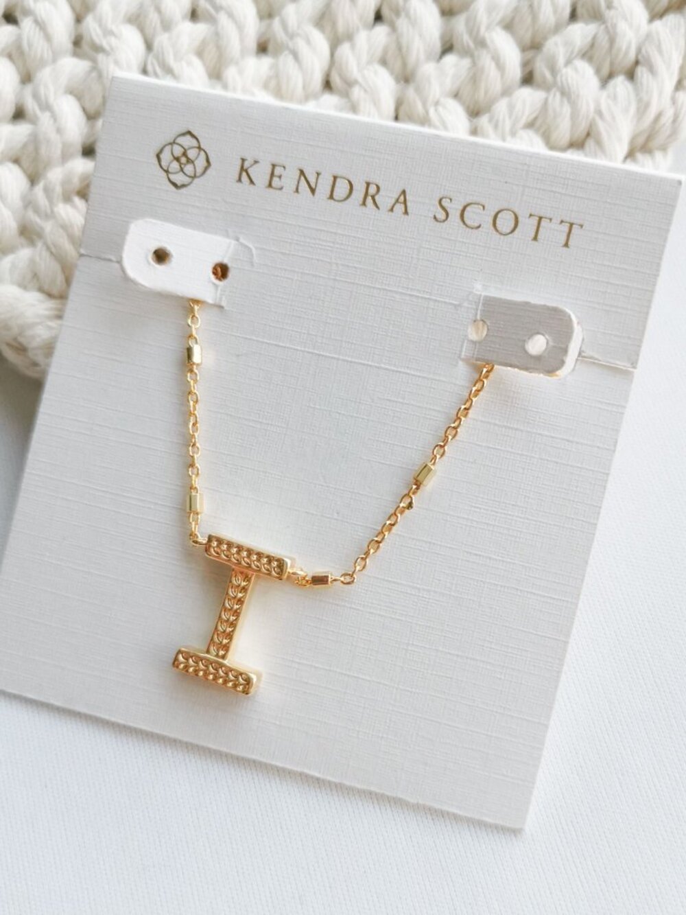 Kendra Scott Letter I Gold Pendant Necklace